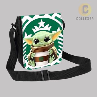 کیف دوشی باریستا کافه کد 01 طرح بیبی یودا و استارباکس