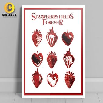 متال پوستر گروه بیتلز (The Beatles) طرح آهنگ Strawberry Fields Forever - کد 01
