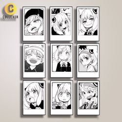 استیکر پک 9 تکه انیمه خانواده جاسوس طرح آنیا فورجر (Anya Forger) Spy × Family - کد 01