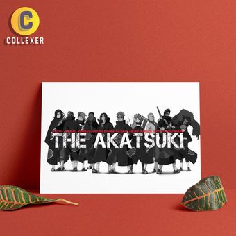 تابلو شاسی انیمه ناروتو طرح آکاتسوکی (Akatsuki) Naruto در سایزبندی متنوع - کد 01