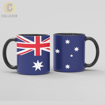 ماگ طرح پرچم کشور استرالیا (Australia) - (معمولی ، مشکی ، حرارتی)