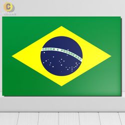 متال پوستر طرح پرچم کشور برزیل (Brazil)