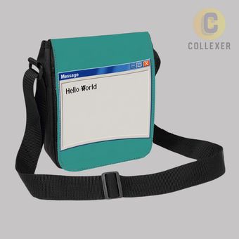 کیف دوشی برنامه نویس (Programmer) کد 01 طرح پنجره Hello World