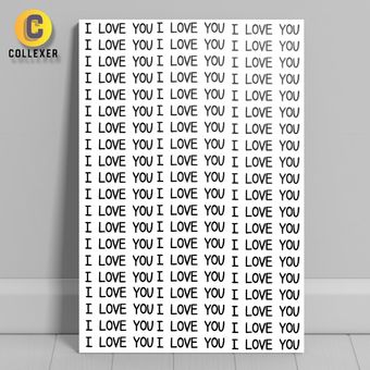متال پوستر عاشقانه طرح دوستت دارم (I Love You) - کد 01