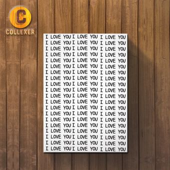 تابلو شاسی عاشقانه طرح دوستت دارم (I Love You) - کد 01