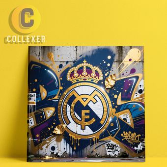 تابلو شاسی تیم رئال مادرید (Real Madrid) کد 01 طرح لوگو گرافیتی