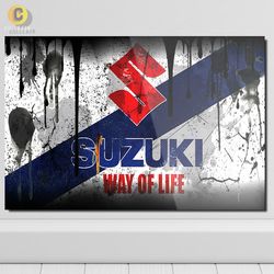 متال پوستر طرح سوزوکی (Suzuki) - کد 01