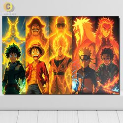 متال پوستر شخصیت های محبوب انیمه ای - کد 01