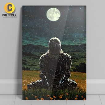 متال پوستر طرح شوالیه غمگین زیر نور ماه (Knight) - کد 01