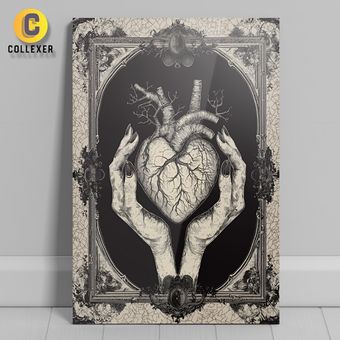 متال پوستر وینتیج طرح قلب (Vintage) - کد 01