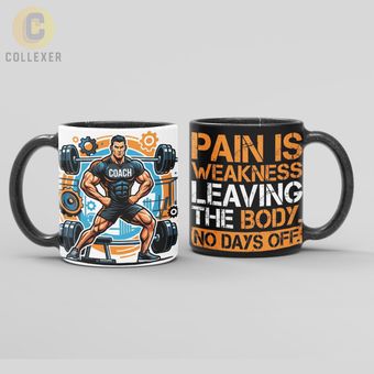 ماگ مربی بدنسازی آقایان (Fitness Coach) کد 01 (معمولی ، مشکی ، حرارتی)