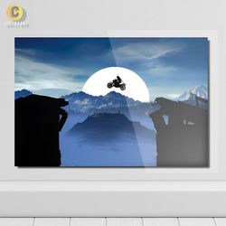 متال پوستر موتور سیکلتها طرح موتور سوار - کد 01