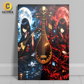 متال پوستر انیمه شیطان کش طرح ناکیمه (Nakime) Demon Slayer - کد 01