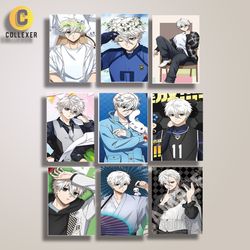 استیکر پک 9 تکه انیمه بلو لاک طرح ناگی سییشیرو (Seishiro Nagi) Blue Lock - کد 01