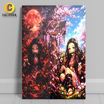 متال پوستر انیمه شیطان کش طرح نزوکو کامادو (Nezuko Kamado) Demon Slayer - کد 01