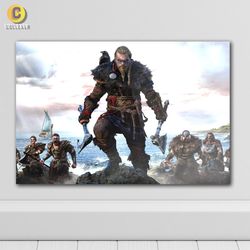 متال پوستر گیمینگ بازی اساسینز کرید طرح والهالا (Valhalla) Assassins Creed - کد 01