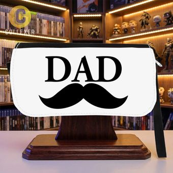 کیف دستی و جامدادی پدر (Dad) کد 01 طرح سبیل سایز 21*10