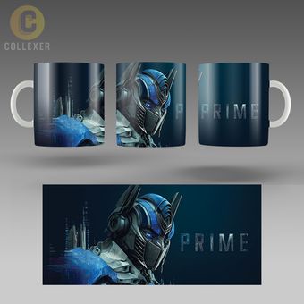 ماگ تبدیل شوندگان طرح پرایم (Prime) Transformers - کد 01 (سفید ، مشکی ، حرارتی)