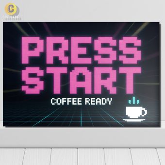 متال پوستر کافه ای طرح کافه گیم - کد 01