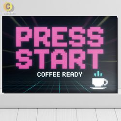 متال پوستر کافه ای طرح کافه گیم - کد 01