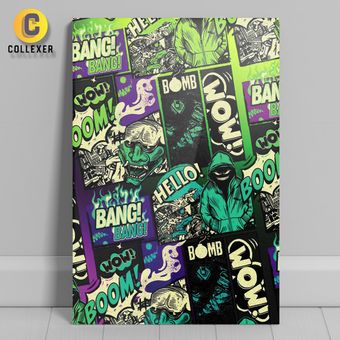 متال پوستر گرافیتی کمیک استایل طرح فانتزی و رنگی - کد 01