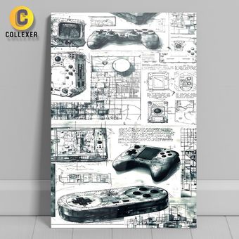 متال پوستر طرح کنسول های بازی - کد 01