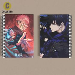 دفتر انیمه جوجوتسو کایسن طرح یوجی و مگومی (Yuji and Megumi) Jujutsu Kaise کد 01 (دو رو چاپ )