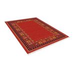 فرش ماشینی زانیس دور حاشیه زمینه قرمز روشن جدید