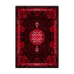 فرش ماشینی زانیس گل نشان رنگ لاکی جدید