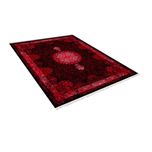 فرش ماشینی زانیس گل نشان رنگ لاکی جدید