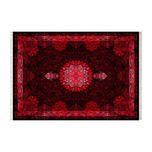 فرش ماشینی زانیس گل نشان رنگ لاکی جدید