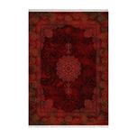 فرش ماشینی زانیس طرح گل نشان وینتیج زمینه لاکی جدید