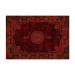 فرش ماشینی زانیس طرح گل نشان وینتیج زمینه لاکی جدید