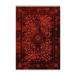 فرش ماشینی زانیس طرح کهنه نما زمینه قرمز جدید