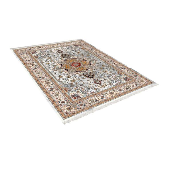 فرش ماشینی زانیس طرح اقتباسی زمینه روشن جدید