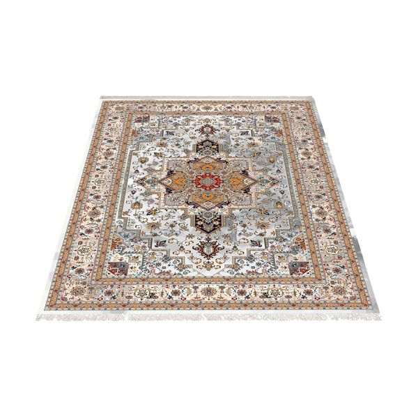 فرش ماشینی زانیس طرح اقتباسی زمینه روشن جدید