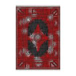 فرش ماشینی زانیس طرح وینتیج زمینه قرمز