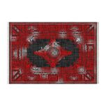 فرش ماشینی زانیس طرح وینتیج زمینه قرمز