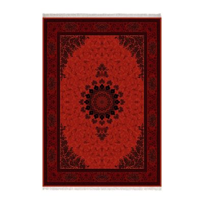 فرش ماشینی زانیس طرح جدید زمینه قرمز