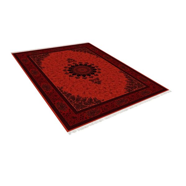 فرش ماشینی زانیس طرح جدید زمینه قرمز