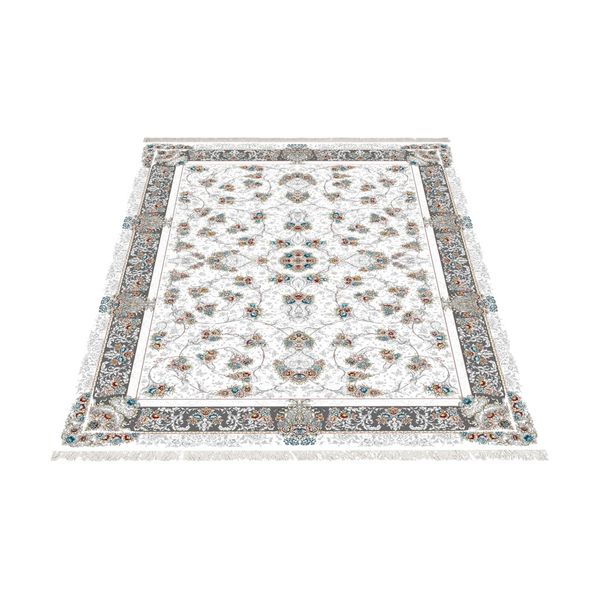 فرش ماشینی زانیس جدید زمینه سفید