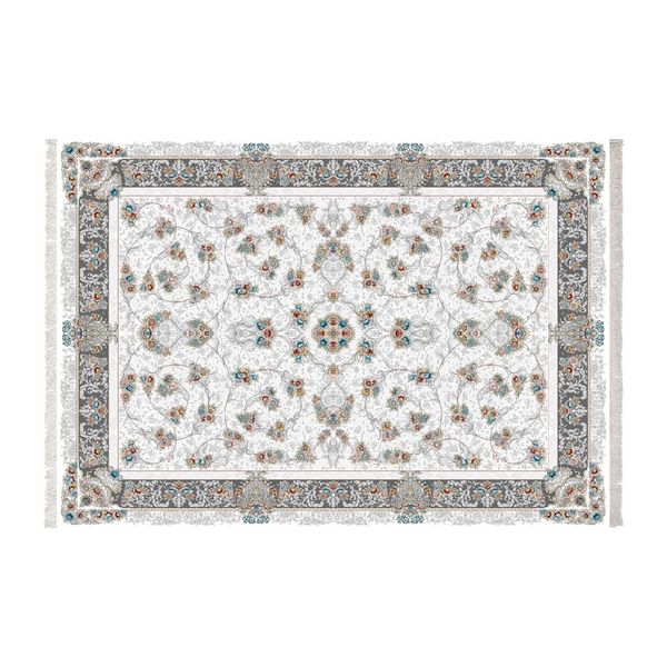 فرش ماشینی زانیس جدید زمینه سفید