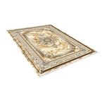 فرش ماشینی زانیس طرح سنگ زمینه کرم جدید