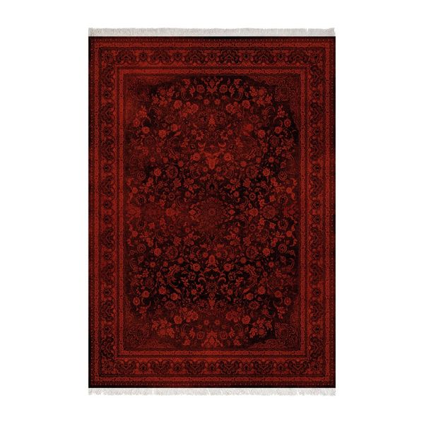 فرش ماشینی زانیس مدل جدید زمینه قرمز