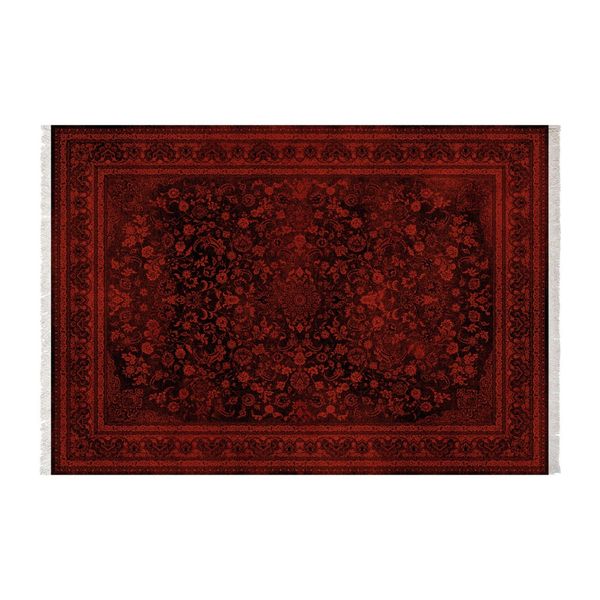 فرش ماشینی زانیس مدل جدید زمینه قرمز