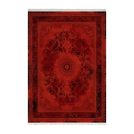 فرش ماشینی زانیس مدل جدید زمینه نارنجی