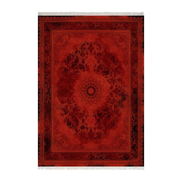 فرش ماشینی زانیس مدل جدید زمینه نارنجی