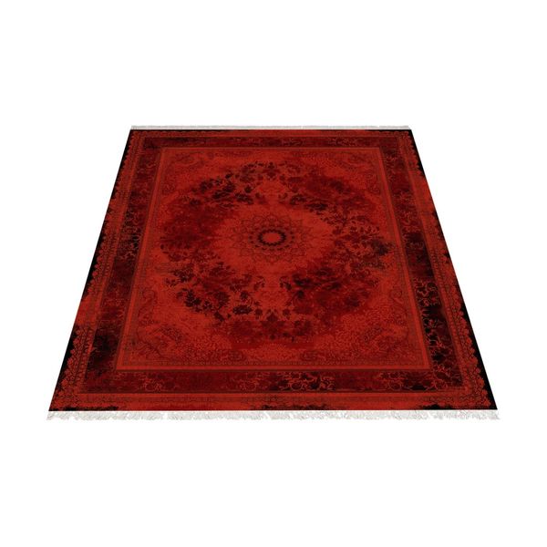 فرش ماشینی زانیس مدل جدید زمینه نارنجی