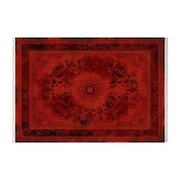 فرش ماشینی زانیس مدل جدید زمینه نارنجی