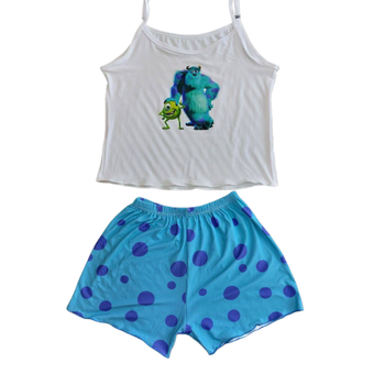 ست کراپ و شلوارک طرح سالیوان